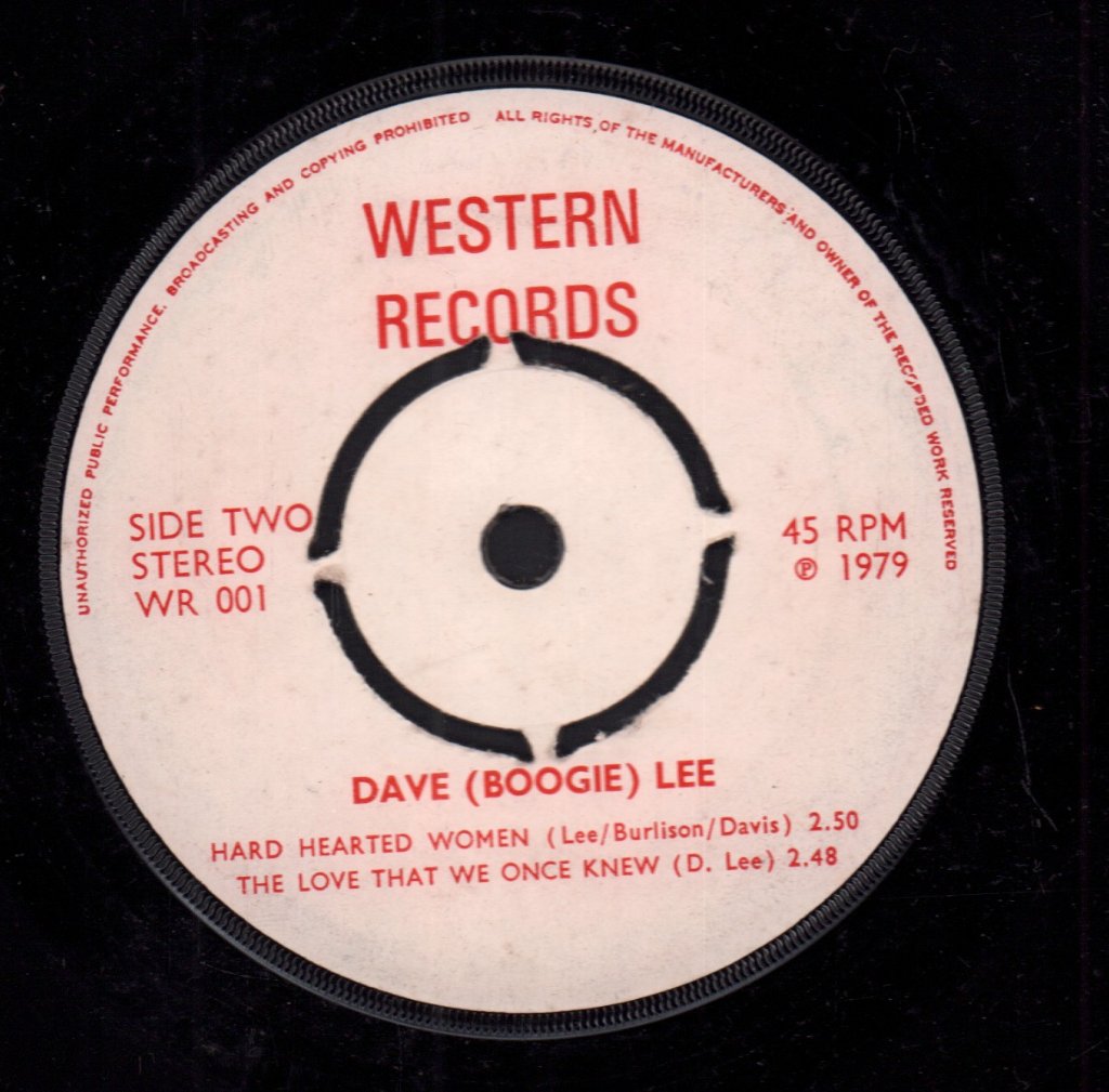 Dave Boogie Lee - Boogie Lee - 7 Inch