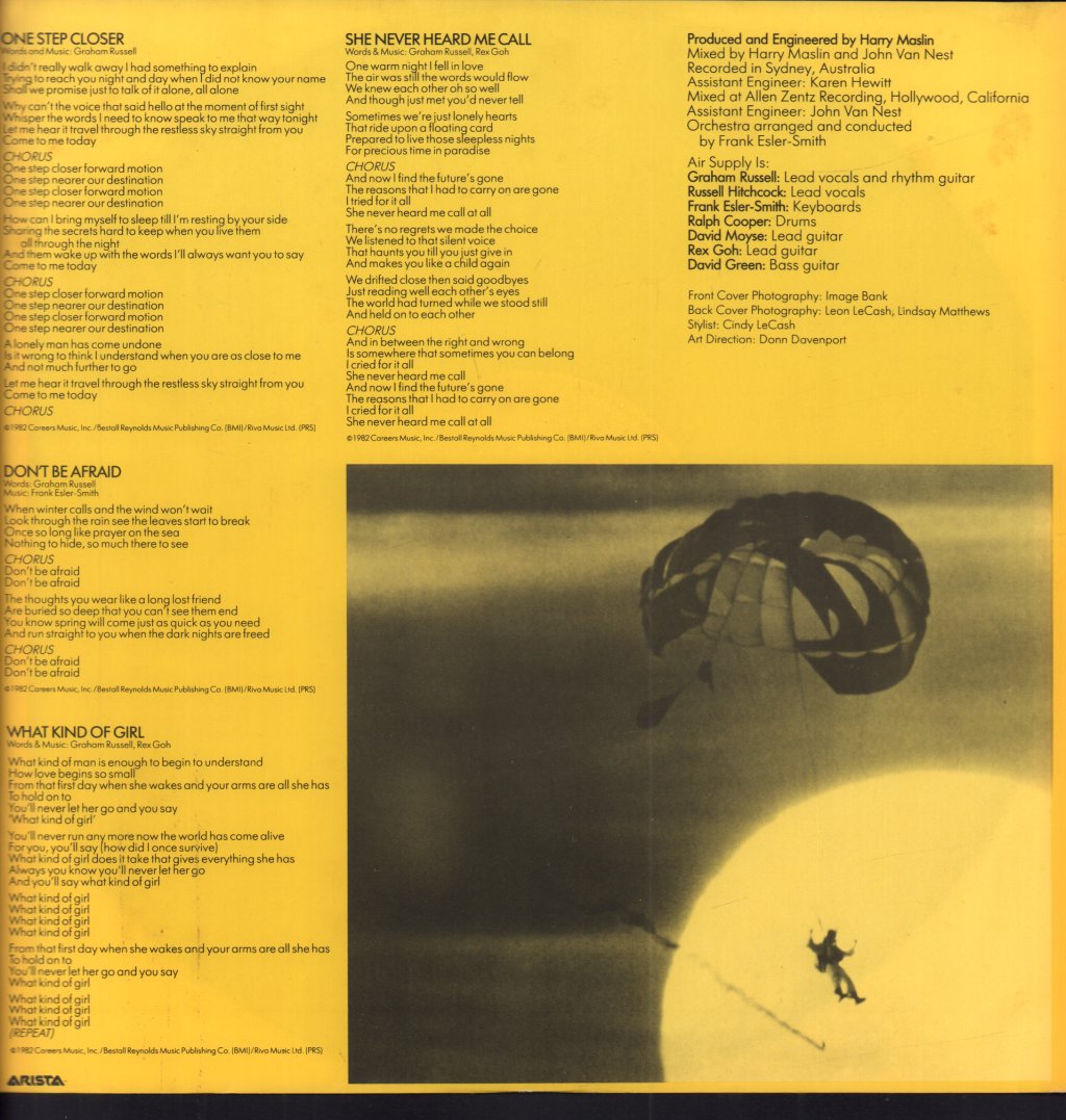 Air Supply - Now And Forever - Lp