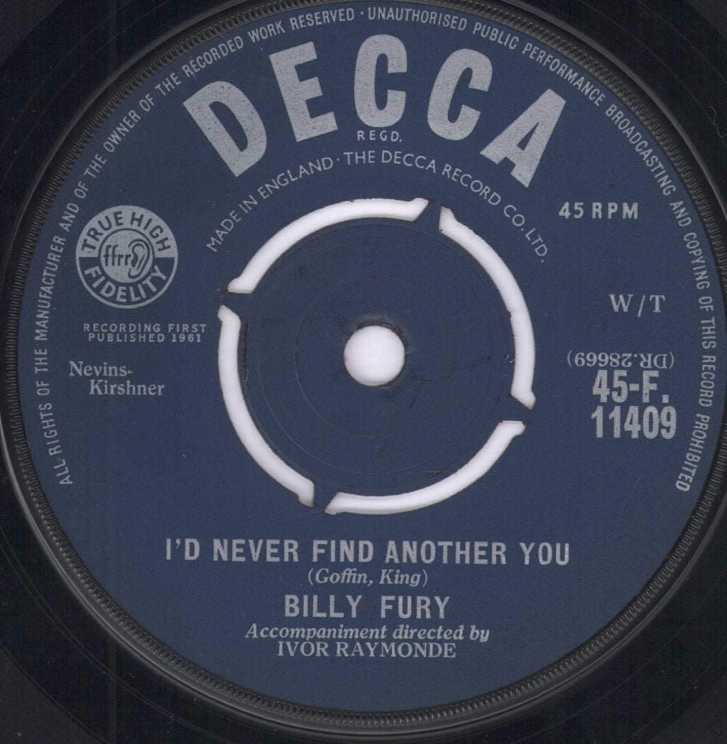 Billy Fury - Sleepless Nights - 7 Inch