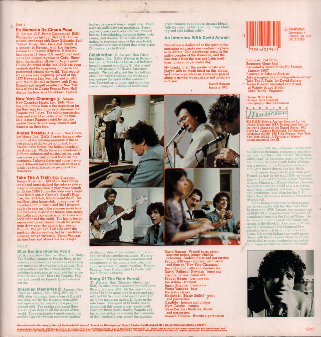 David Amram And Friends - Latin-Jazz Celebration - Lp