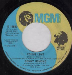 Donny Osmond - Young Love - 7 Inch