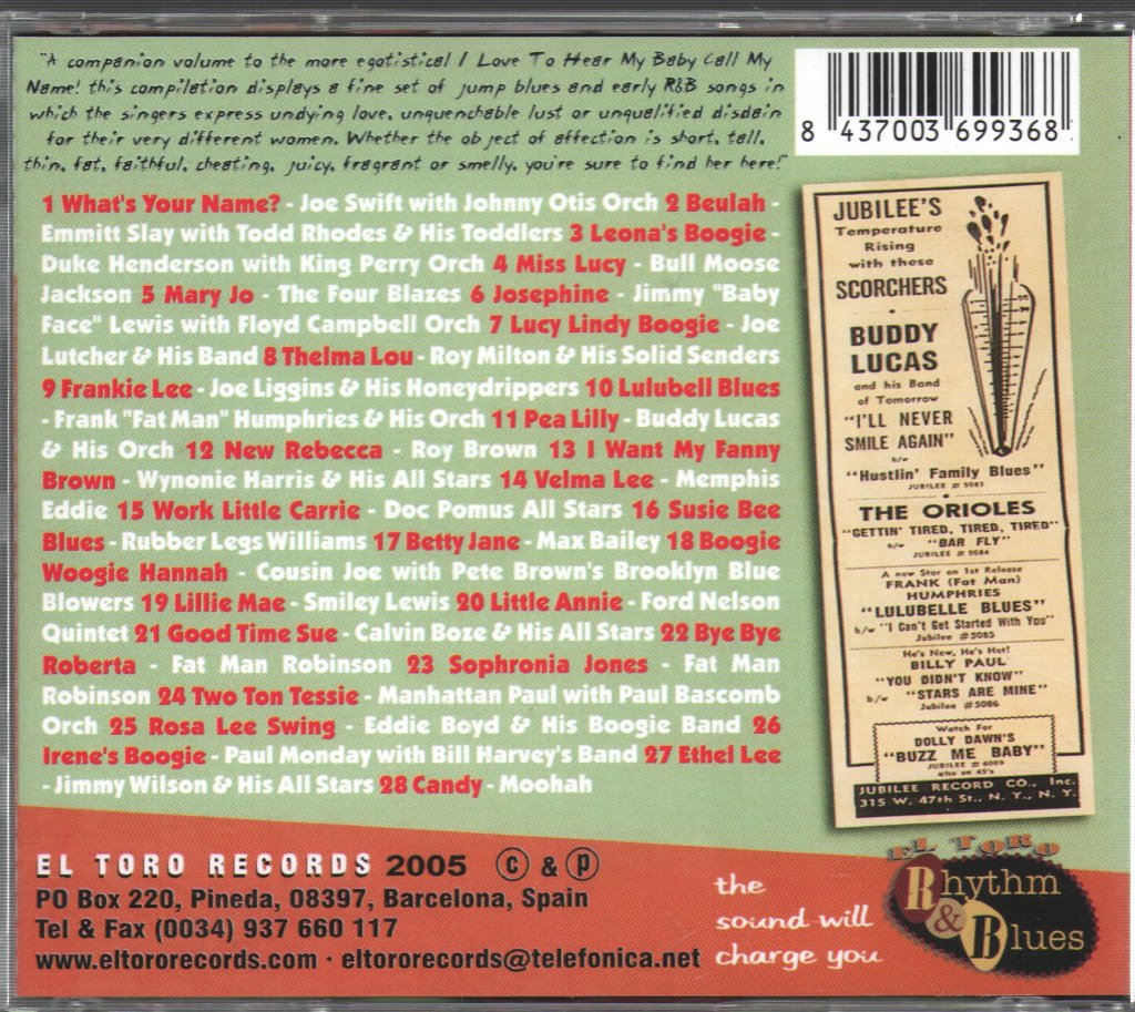 Various Artists - What's Your Name? - Cd
