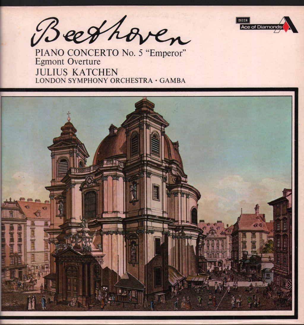 Julius Katchen / Pierino Gamba / London Symphony Orchestra - Beethoven - Piano Concerto No.5 "Emperor" / Egmont Overture - Lp
