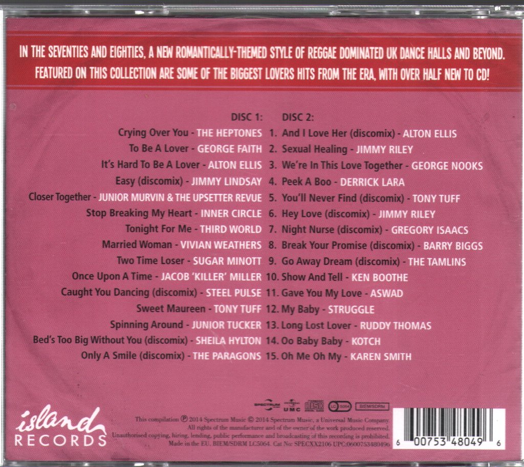 Various Artists - Island Records Presents Lovers Rock (30 Romantic Reggae Classics) - Double Cd