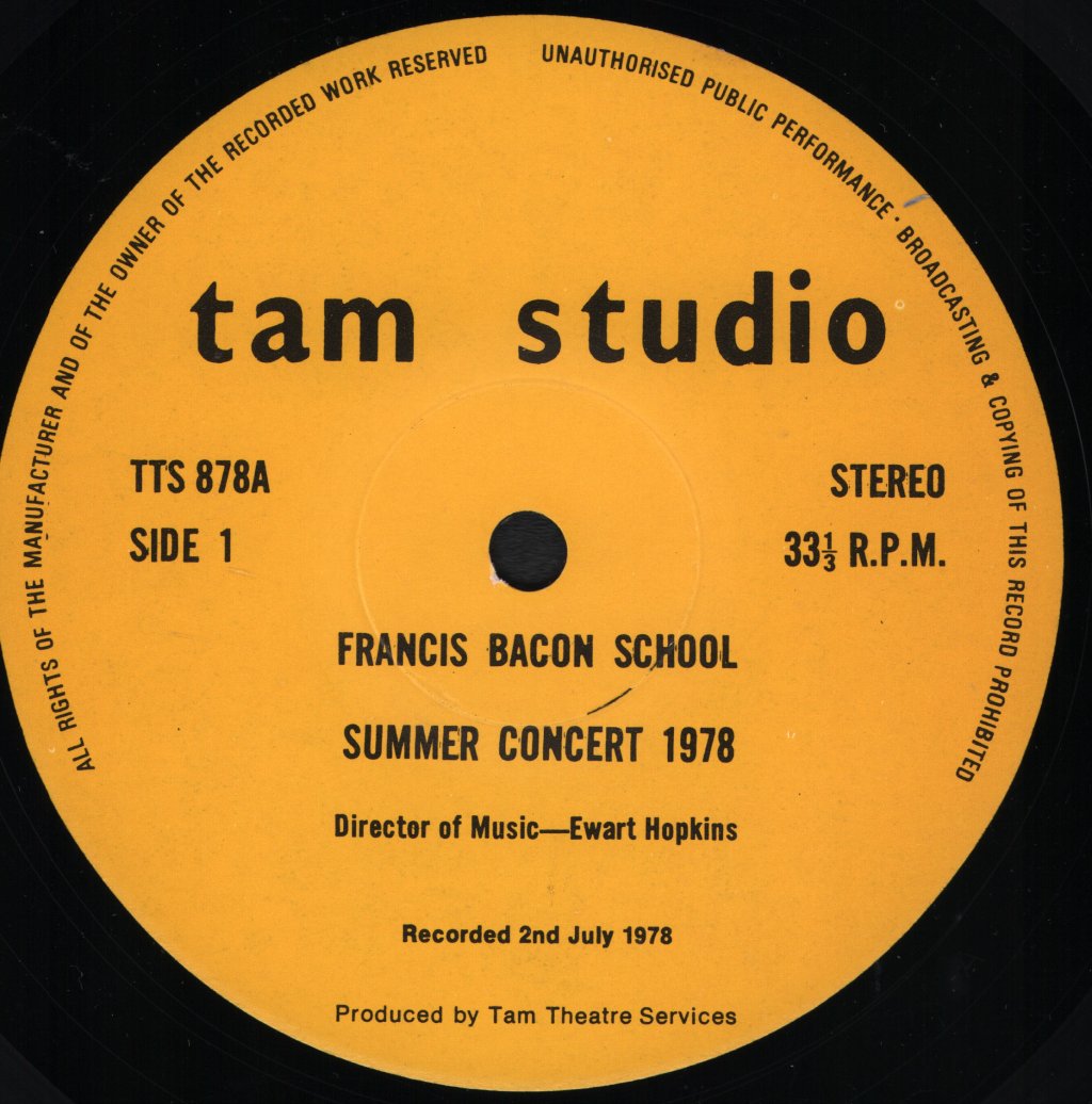 Francis Bacon School - Francis Bacon School Summer Concert 1978 - Lp