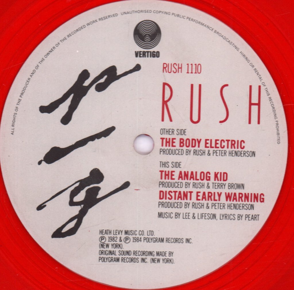 Rush - Body Electric - 10 Inch