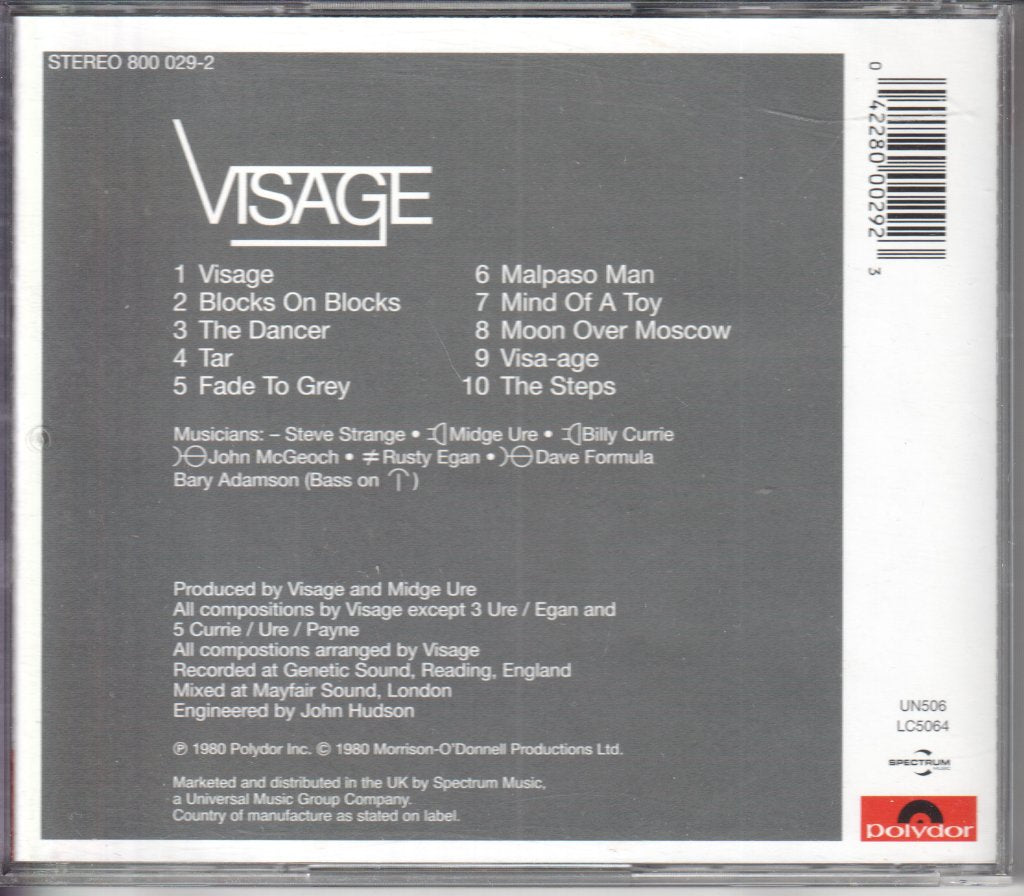 Visage - Visage - Cd