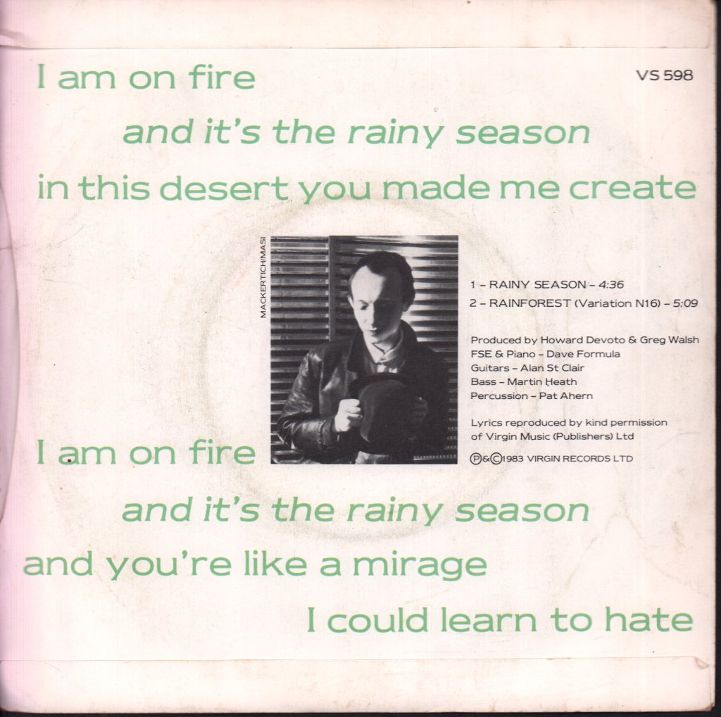 Howard Devoto - Rainy Season - 7 Inch