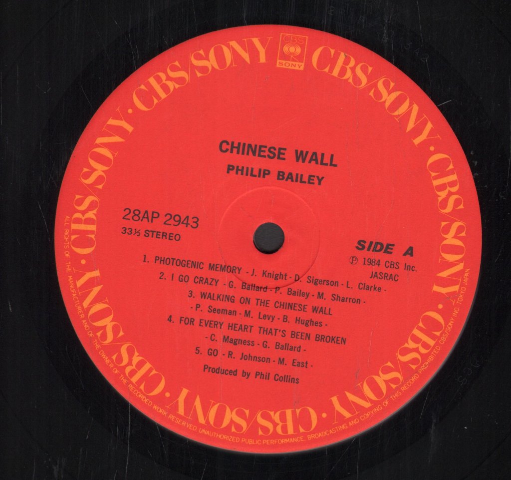 Philip Bailey - Chinese Wall - Lp
