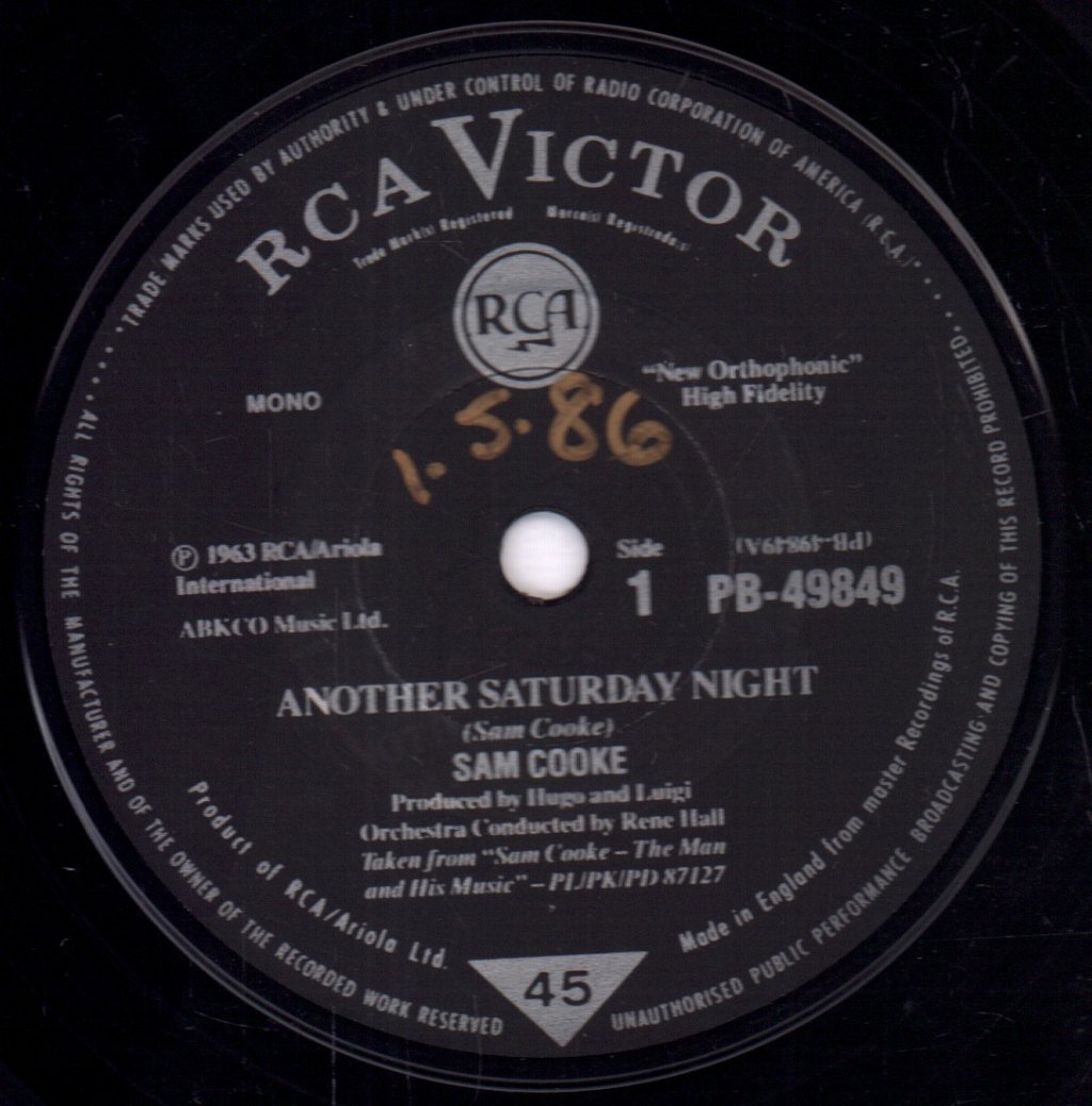 Sam Cooke - Another Saturday Night - 7 Inch