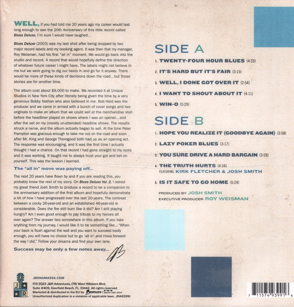 Joe Bonamassa - Blues Deluxe Vol. 2 - Lp
