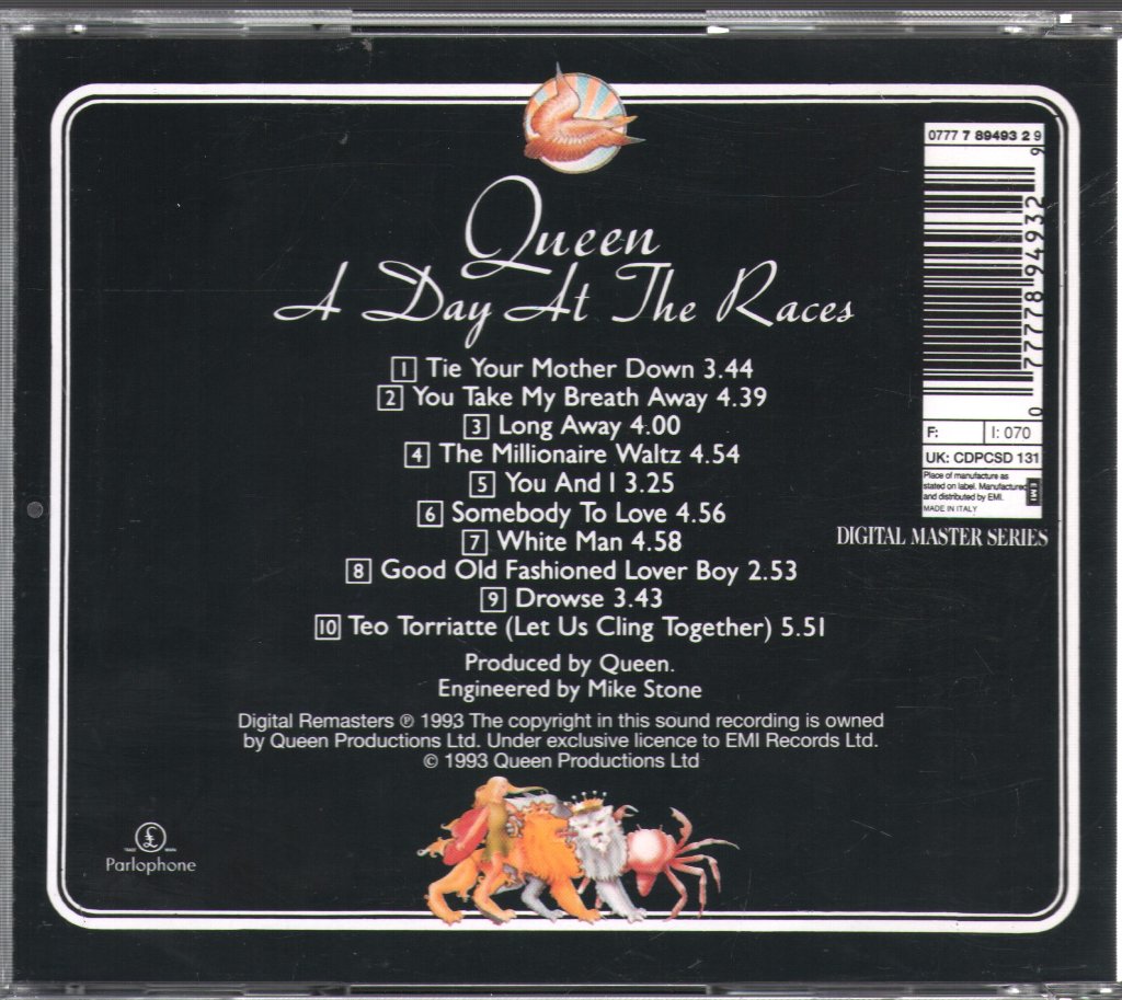 Queen - A Day At The Races - Cd