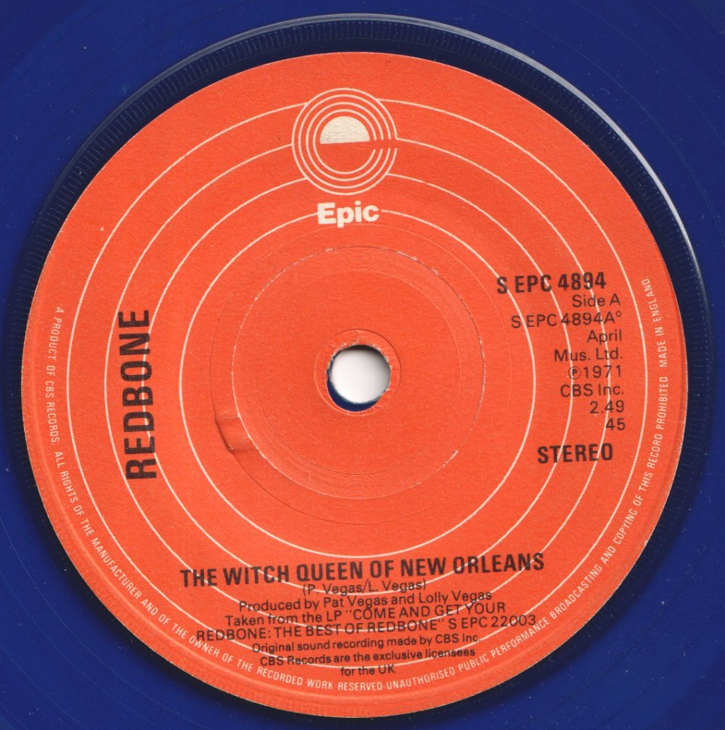 Redbone - Witch Queen Of New Orleans / Wovoka - 7 Inch