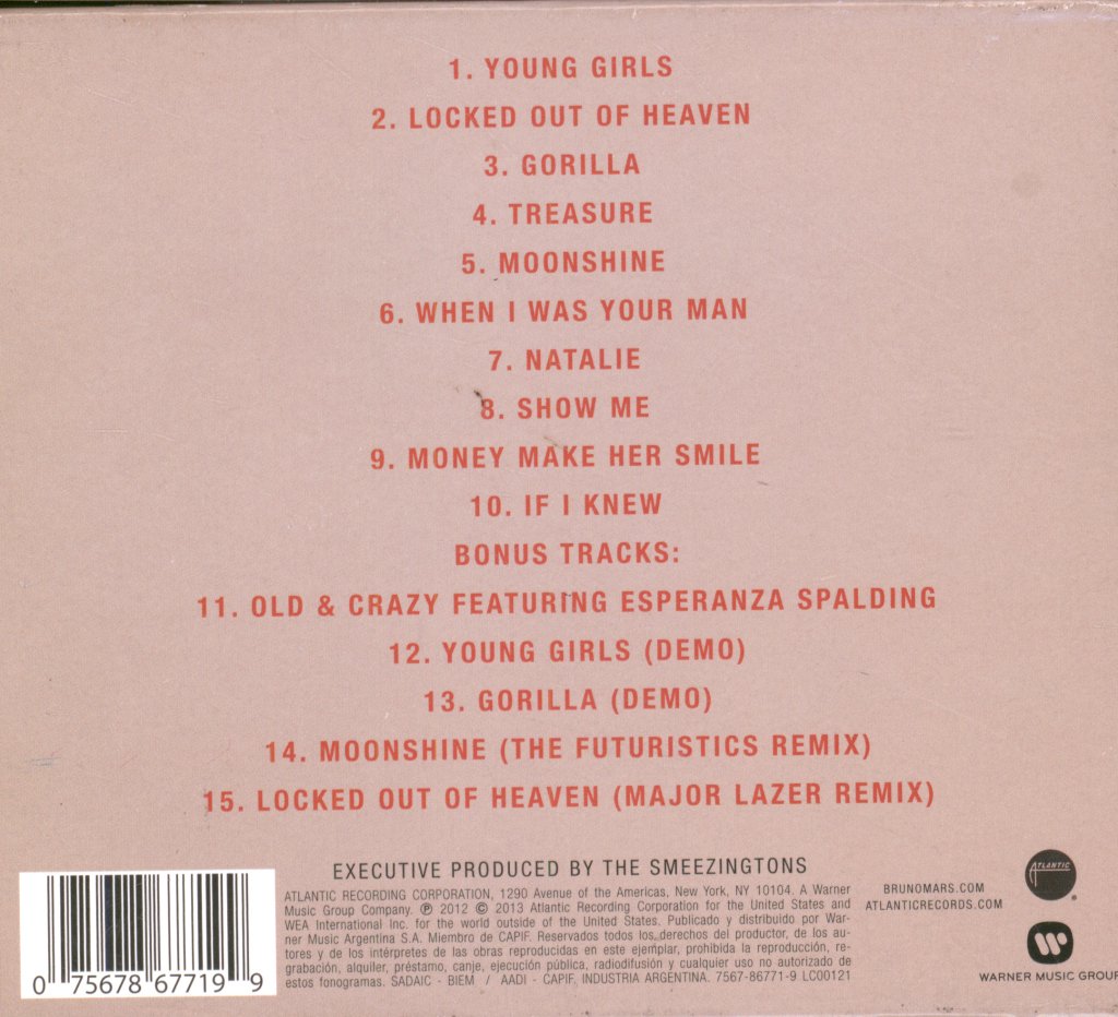 Bruno Mars - Unorthodox Jukebox - Cd