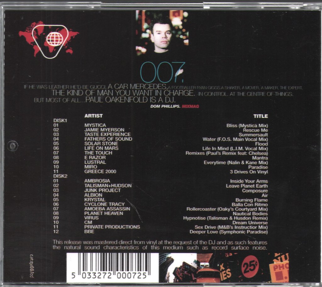 Paul Oakenfold - Global Underground 007: New York - Double Cd
