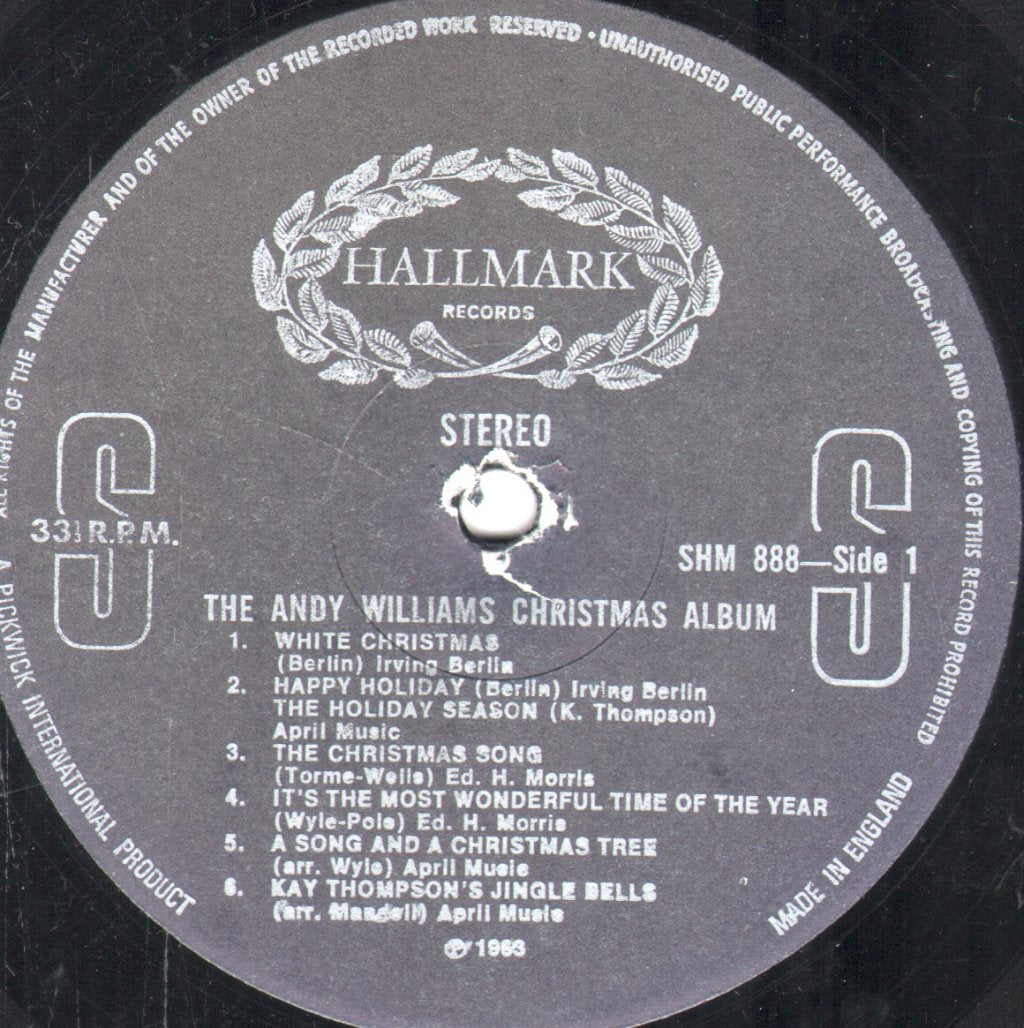 Andy Williams - Christmas Album - Lp