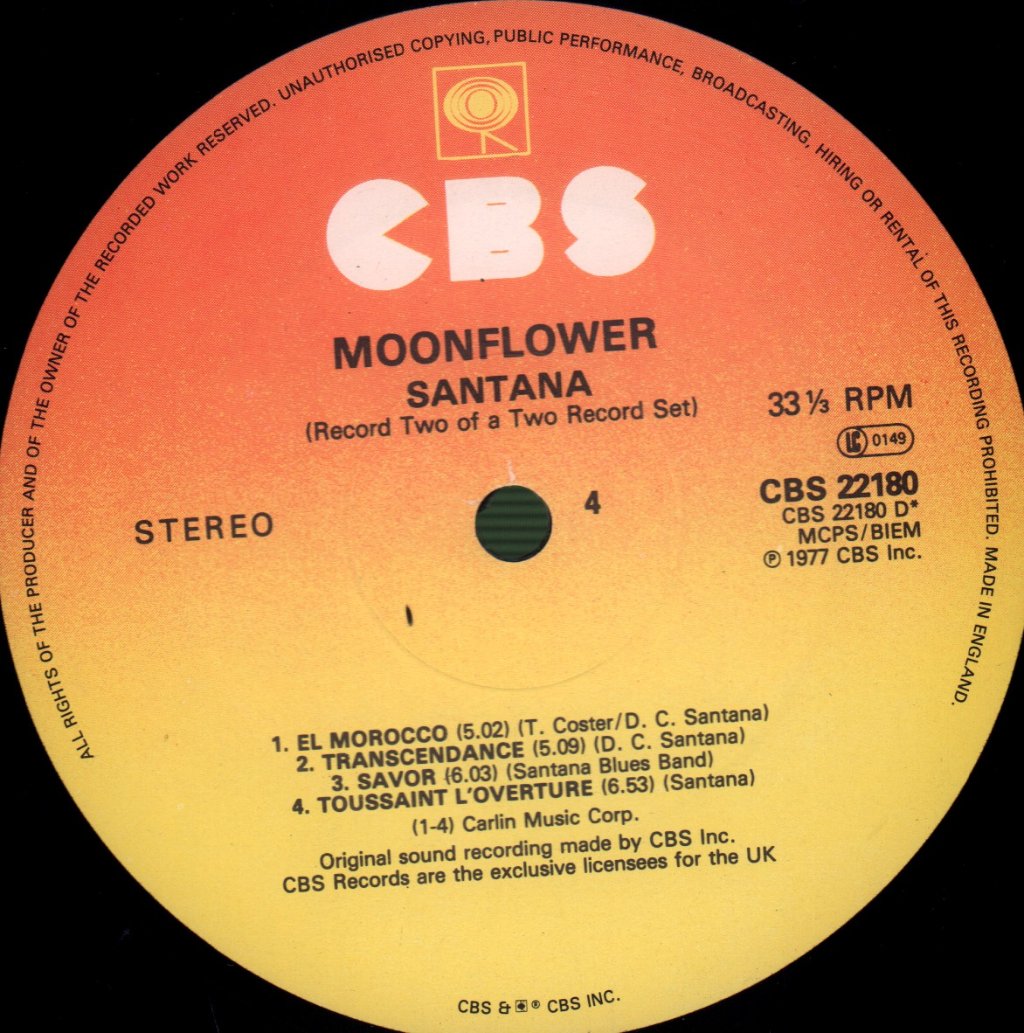 Santana - Moonflower - Double Lp