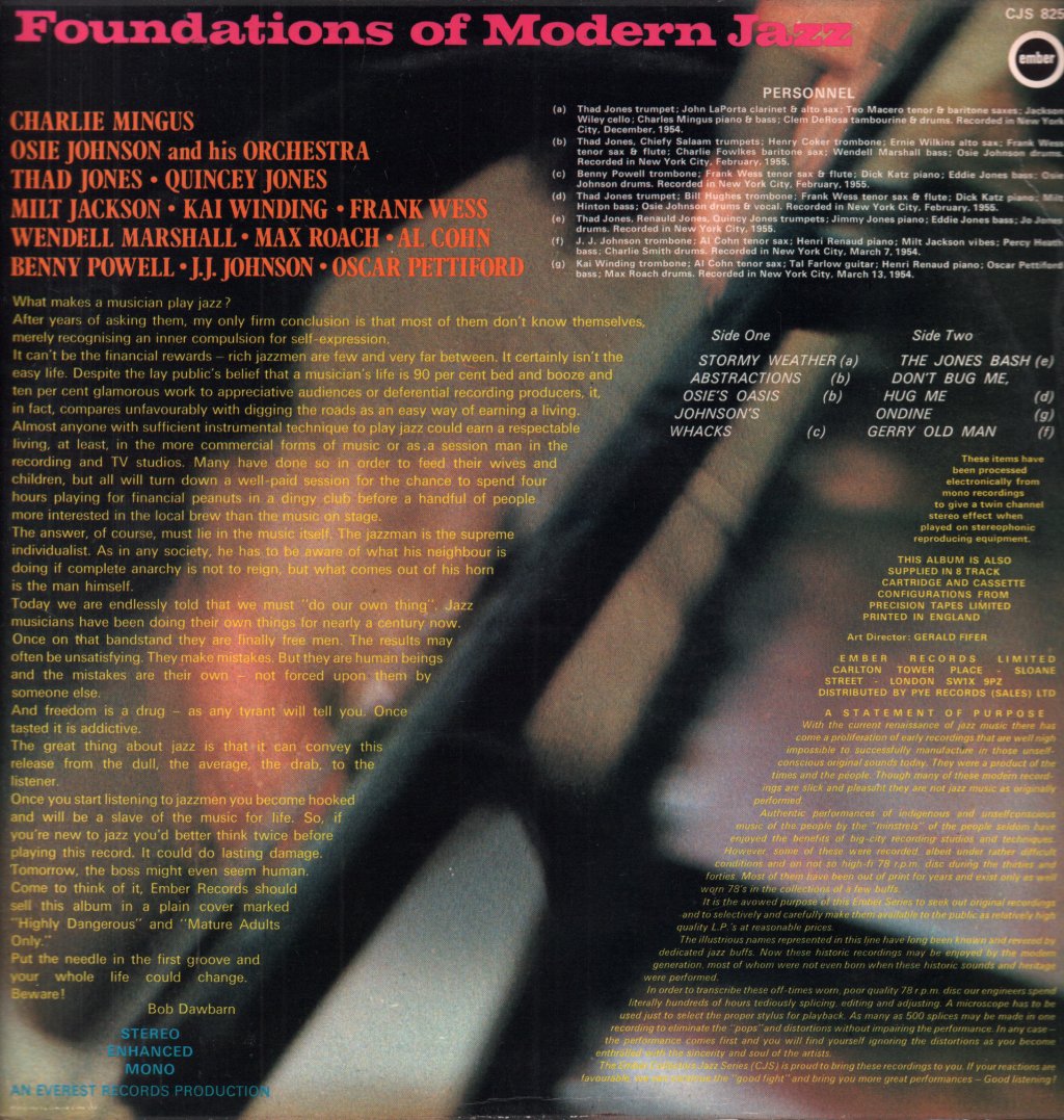 Various Artists - Foundations Of Modern Jazz - Lp