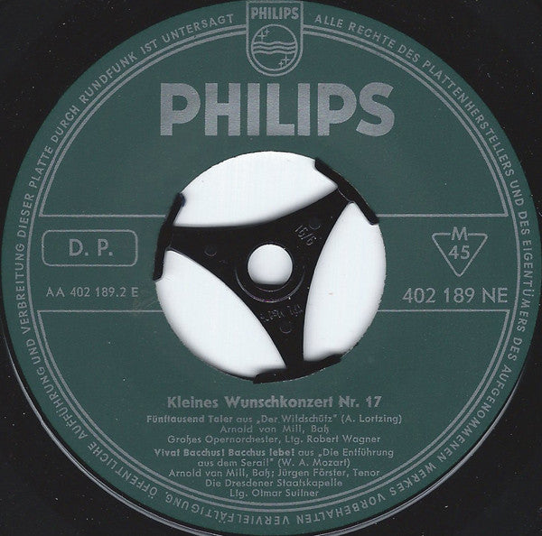 Various Artists - Kleines Wunschkonzert Nr. 17 - 7 Inch