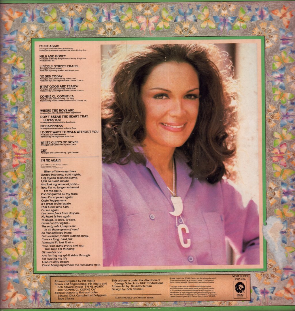 Connie Francis - I'm Me Again Silver Anniversary Album - Lp