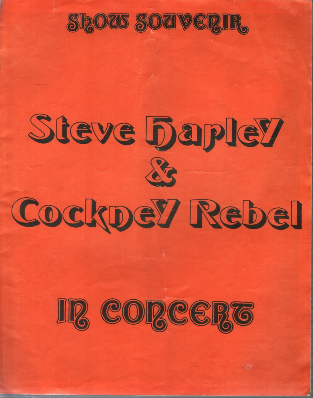 Steve Harley And Cockney Rebel - In Concert - Tour Programme