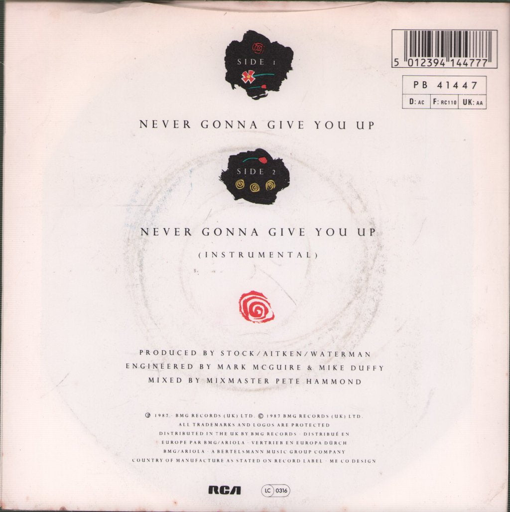 Rick Astley - Never Gonna Give You Up - 7 Inch