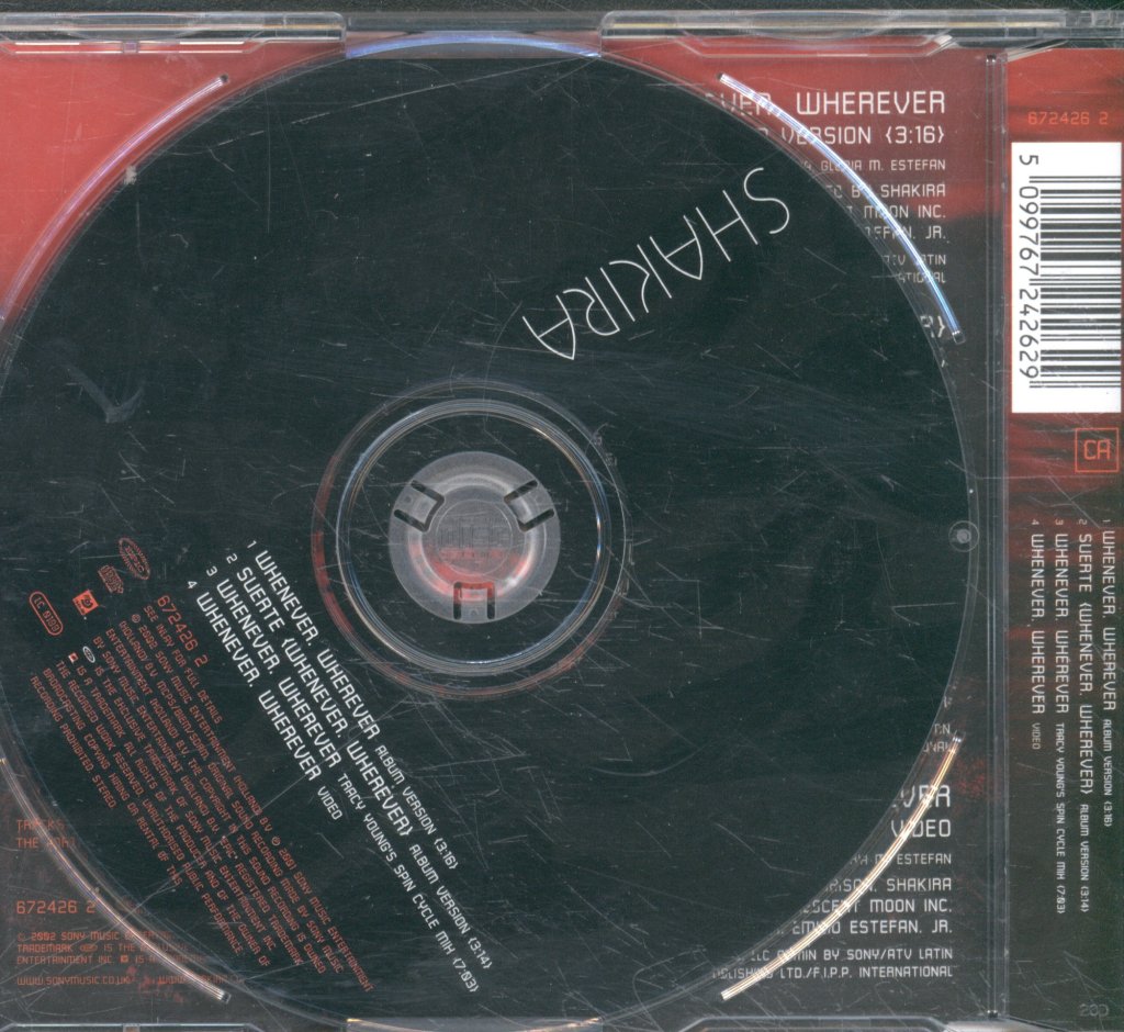 Shakira - Whenever Wherever - Cd