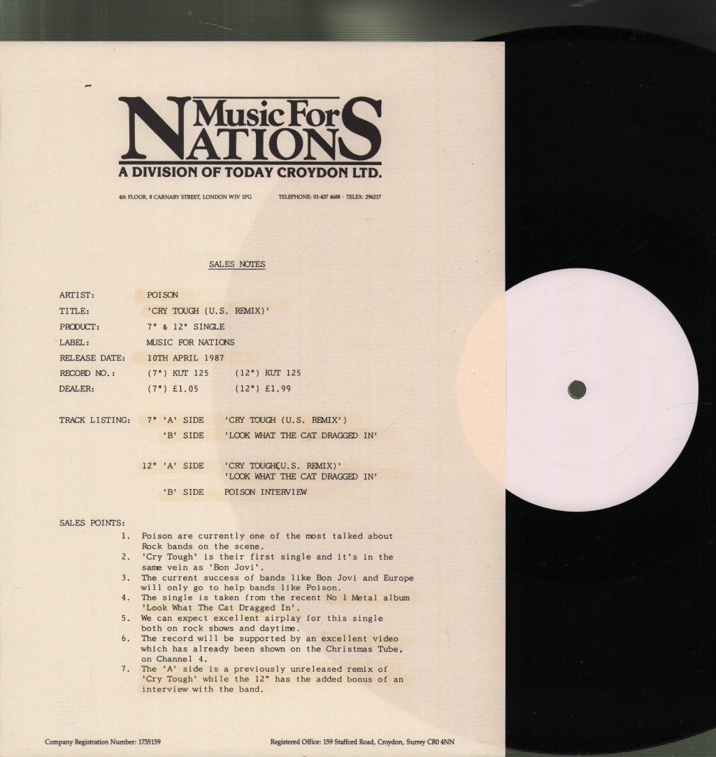 Poison - Talk Dirty To Me - 12 Inch