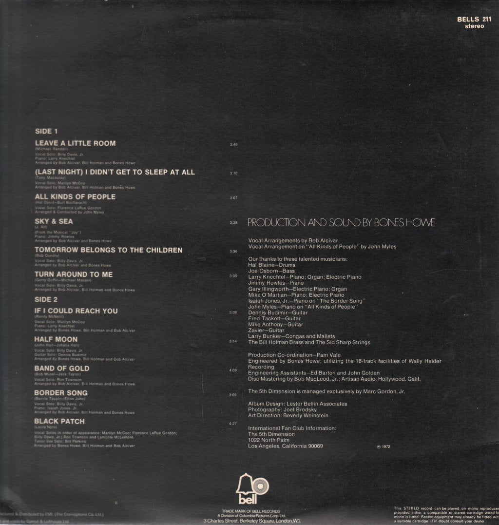 5th Dimension - Individually And Collectively - Lp