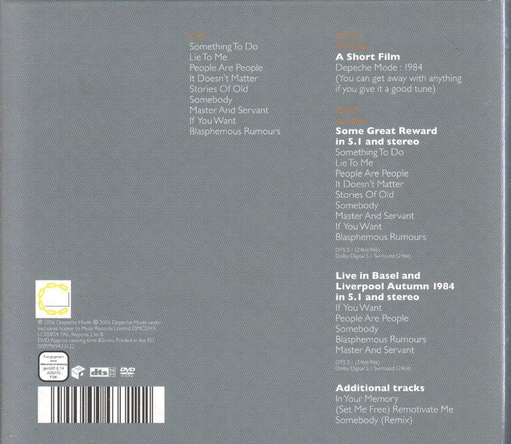 Depeche Mode - Some Great Reward - Cd/Dvd