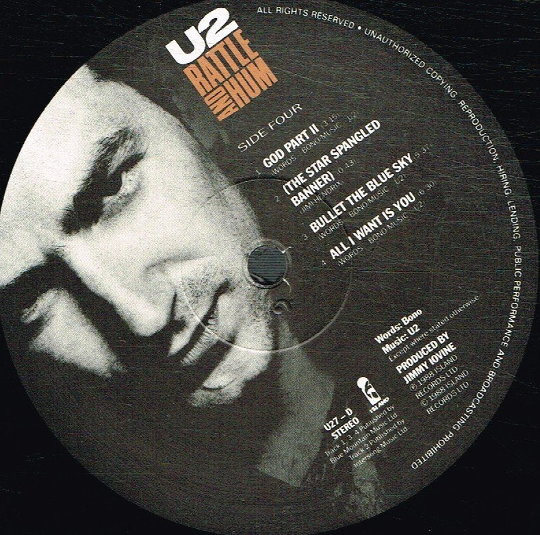U2 - Rattle And Hum - Double Lp