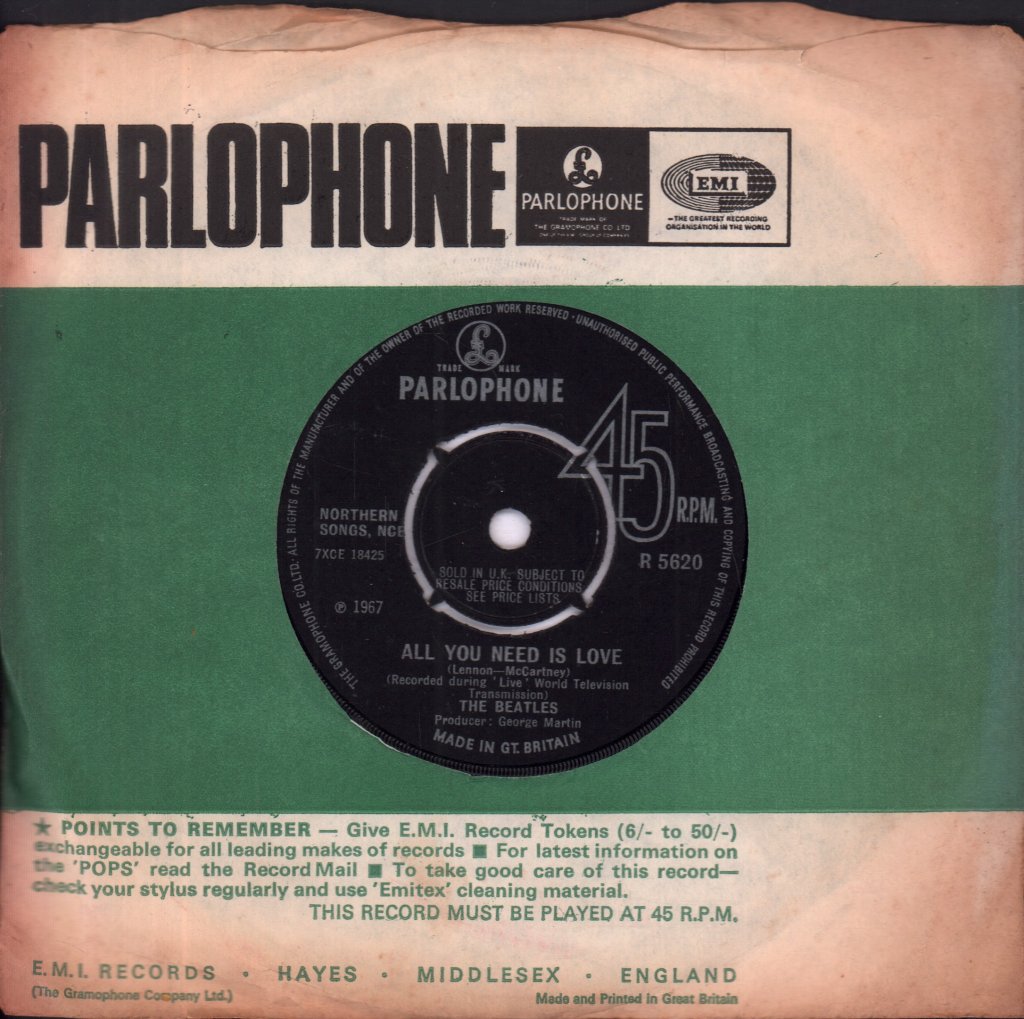 Beatles - All You Need Is Love - 7 Inch