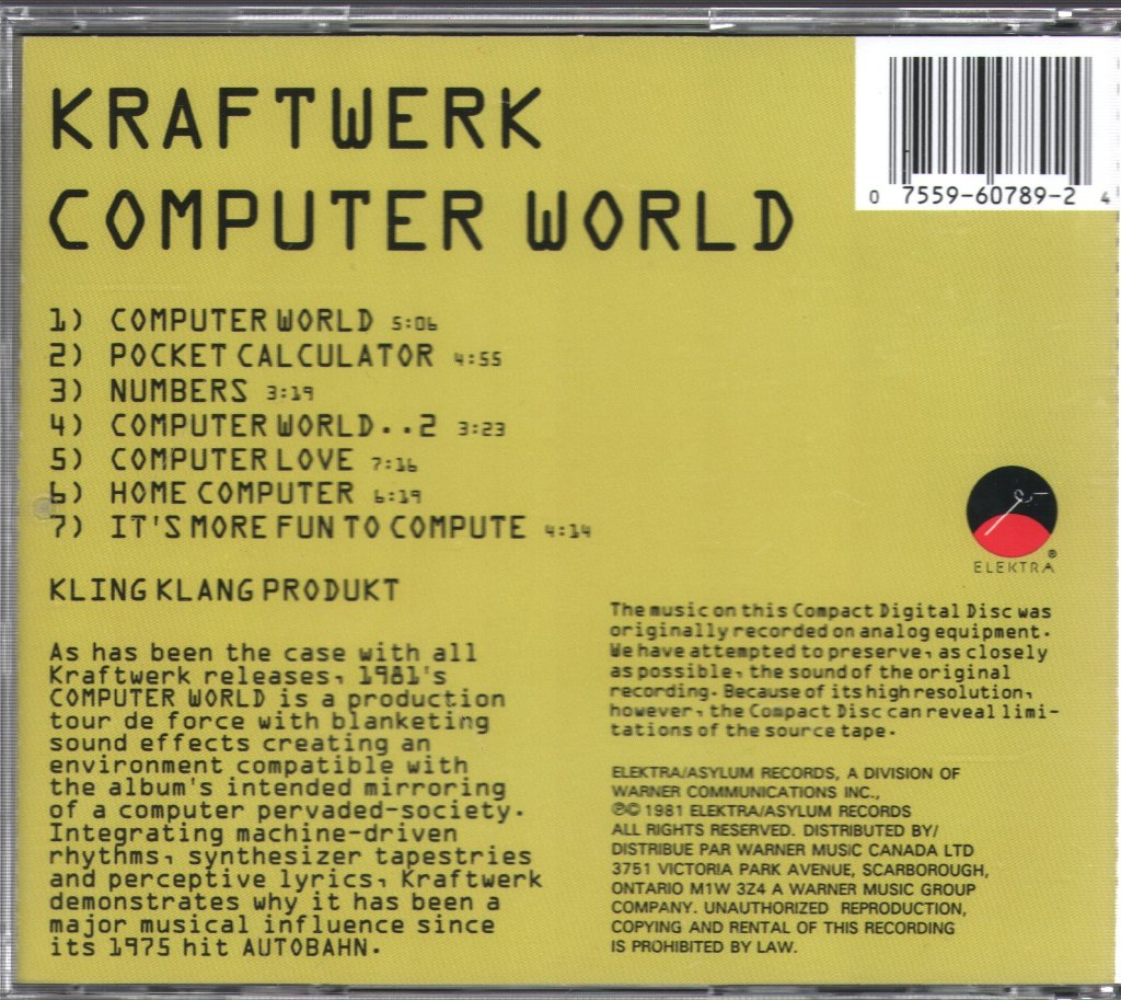 Kraftwerk - Computer World - Cd