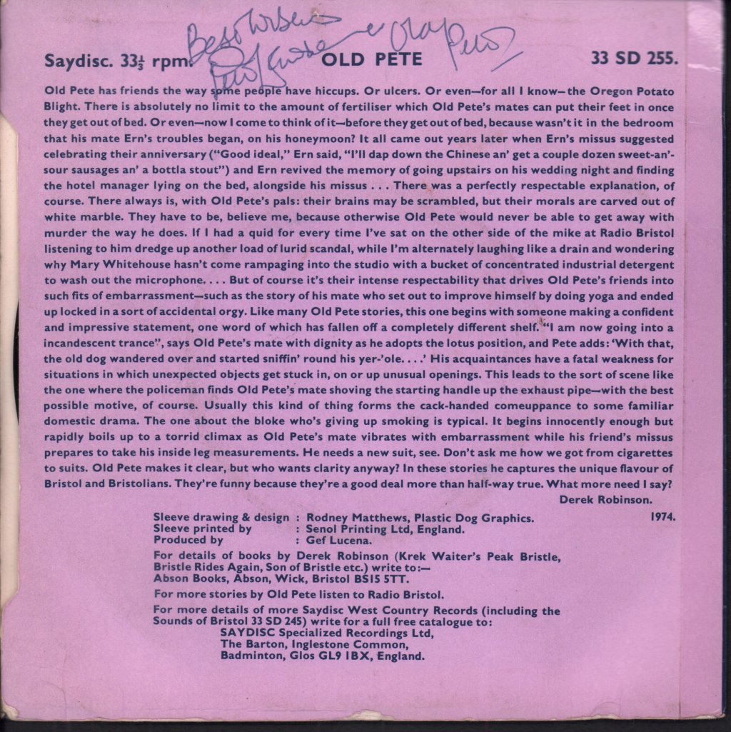 Old Pete - Some Likely Stories - 7 Inch