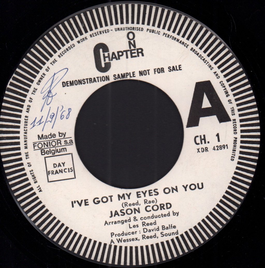 Jason Cord - I've Got My Eyes On You - 7 Inch