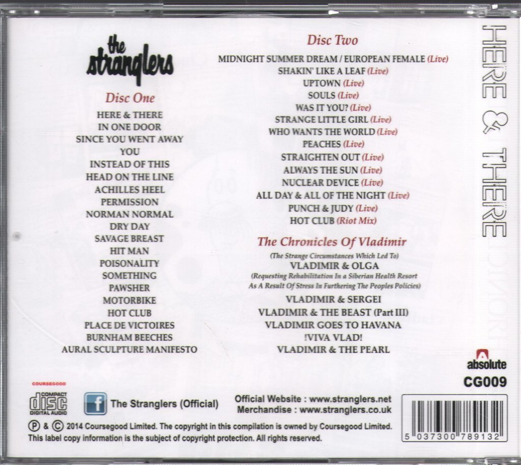 Stranglers - Here & There: The Epic B-Sides Collection 1983-1991 - Double Cd