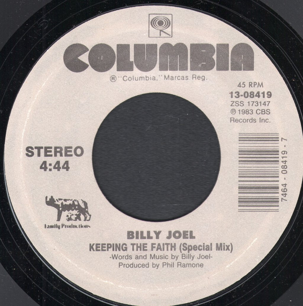 Billy Joel - Keeping The Faith (Special Mix) - 7 Inch