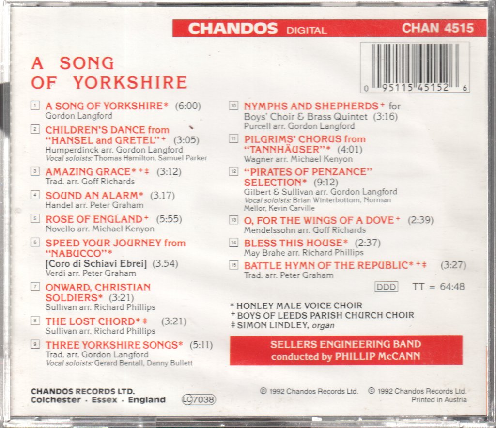Various Artists - A Song Of Yorkshire - Cd