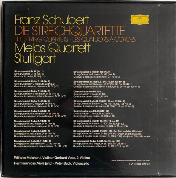 Melos Quartett - schubert Die Streichquartette - Lp Set