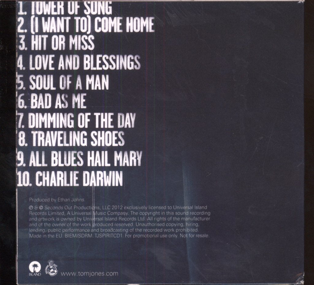 Tom Jones - Spirit In The Room - Cdr
