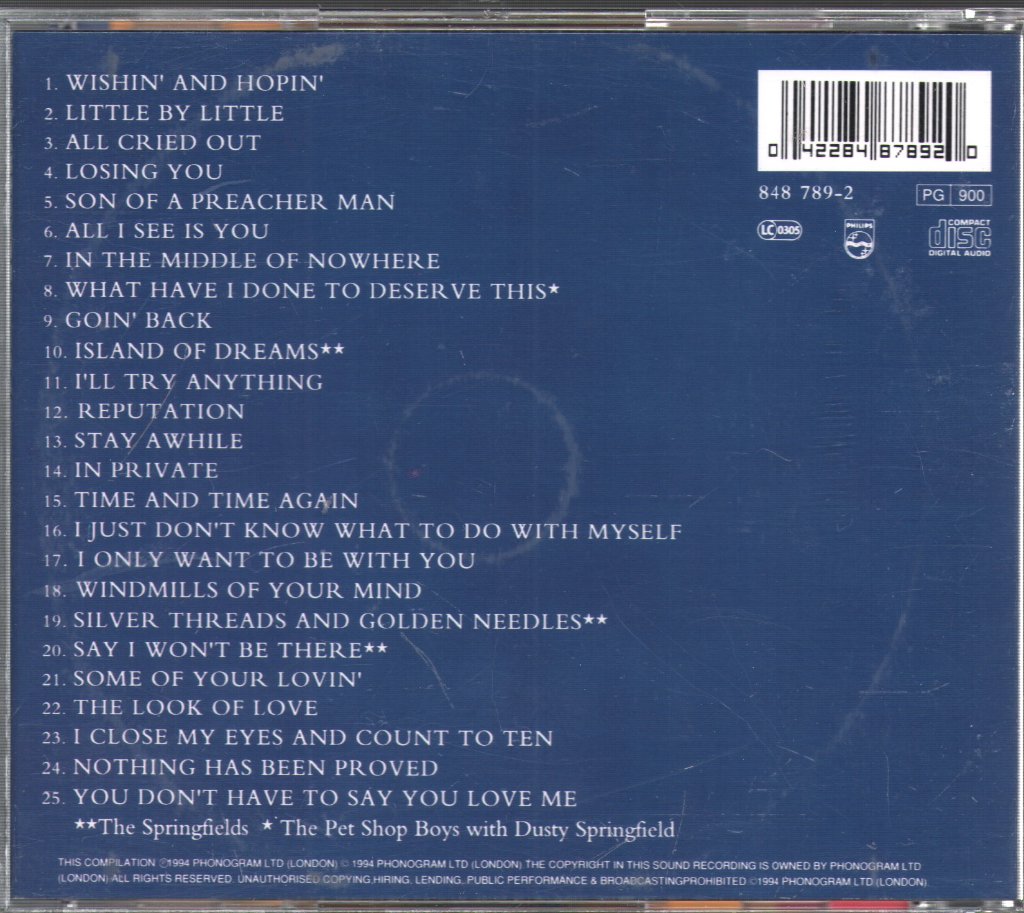 Dusty Springfield - Goin' Back The Very Best Of - Cd