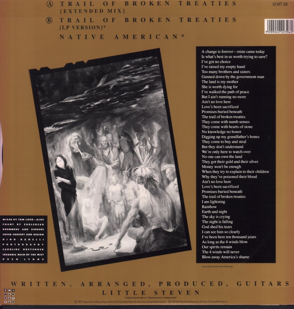 Little Steven - Trail Of Broken Treaties - 12 Inch