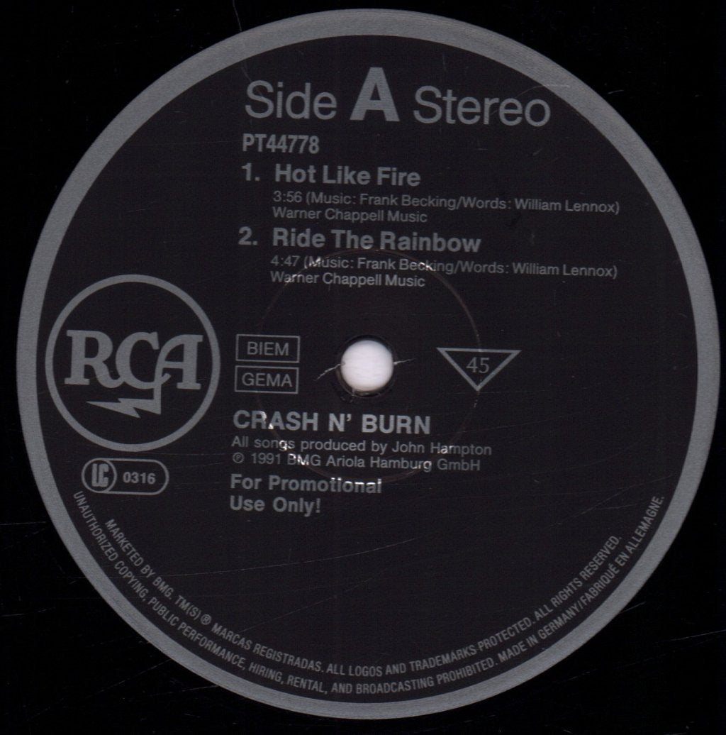 Crash N Burn - Hot Like Fire - 12 Inch