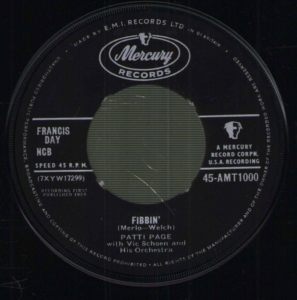 Patti Page - Fibbin' - 7 Inch