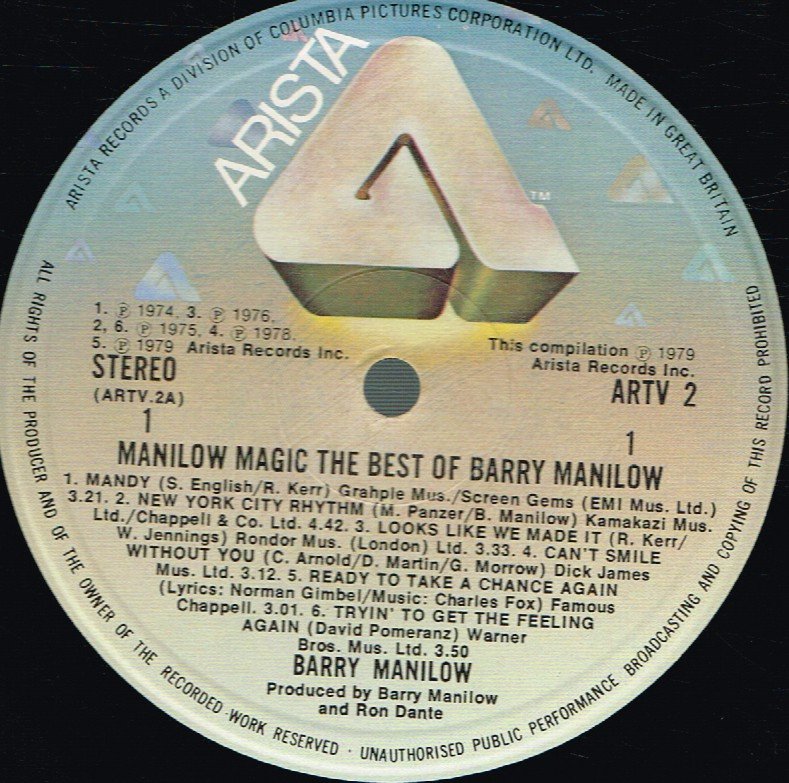 Barry Manilow - Manilow Magic - Lp