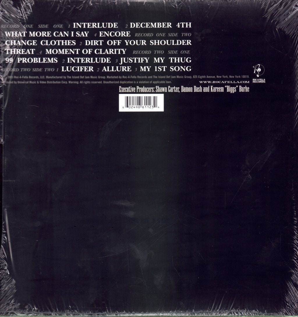Jay-Z - Black Album - Double Lp