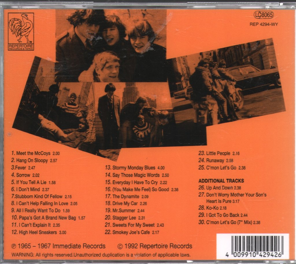 McCoys - Hang On Sloopy / You Make Me Feel So Good - Cd