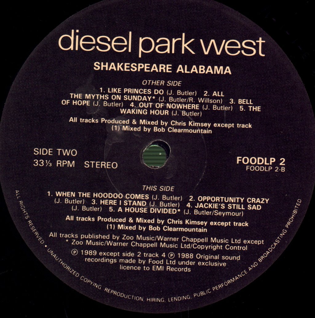 Diesel Park West - Shakespeare Alabama - Lp