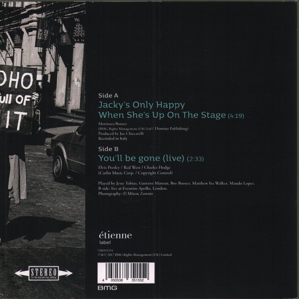 Morrissey - Jacky's Only Happy When She's Up On The Stage - 7 Inch