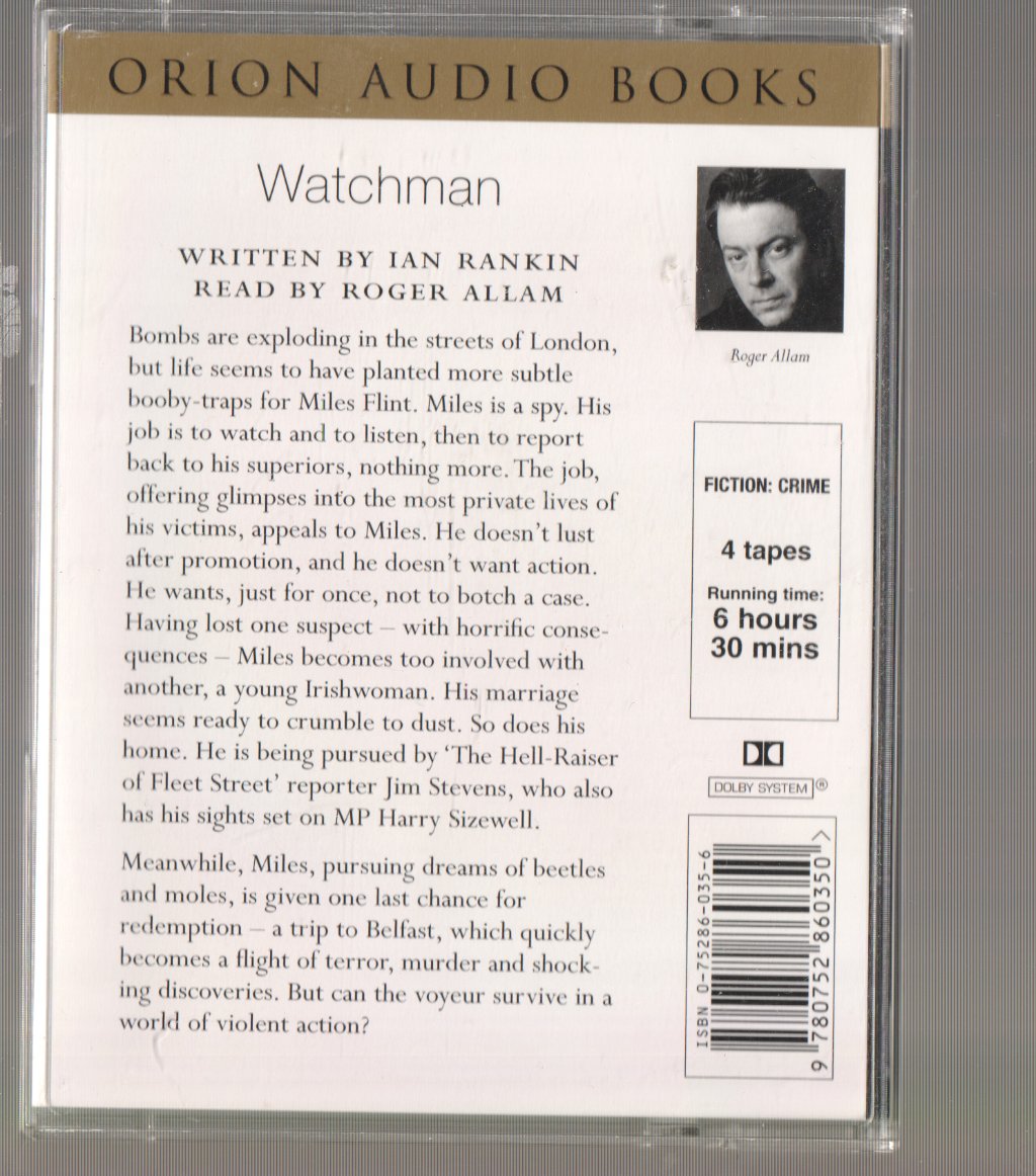 Roger Allam - Ian Rankin - Watchman - Cassette Set